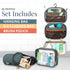 Toiletry Bag Kit Set: Hanging Travel Bag + 311 TSA Cosmetic Liquid Bag + Ultralight Organizer Pouch (Green)