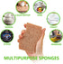 Natural Kitchen Sponges, 12 Pack Non-Scratch Biodegradable Cellulose Dish Scrub Sponges for Cleaning