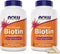NOW Foods Extra Strength Biotin 10000mcg / 10 mg - 200 Veg Capsules for Hair, Skin, Nail, Vegetarian