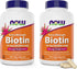 NOW Foods Extra Strength Biotin 10000mcg / 10 mg - 200 Veg Capsules for Hair, Skin, Nail, Vegetarian