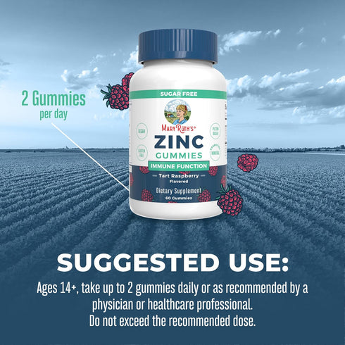 Zinc Gummies by MaryRuth's - Immune Support Supplement for Overall Health, Vegan, 30 Servings