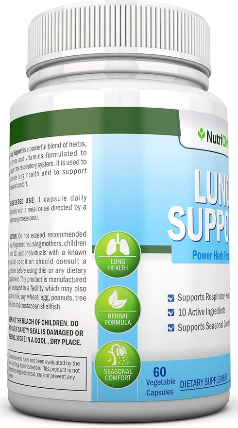 Lung Detox and Cleanse, Extra Strength Herbal Lung Health Supplements for Smokers, Promotes Respiratory Health