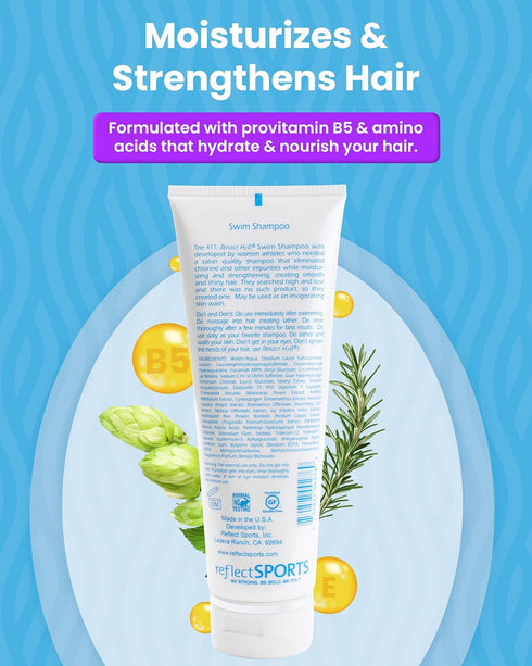 Reflect H?O Swim Shampoo, 8oz, Sulfate-Free Copper & Chlorine Hair Protection