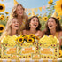 Wauprant Large Sunflower Gift Bag for Girls Women Yellow Floral Hello Sunshine Gift Bag with Wrapping Paper