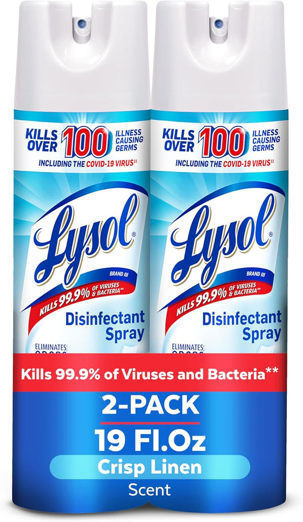 Lysol Disinfectant Spray, Household Essential Cleaning Supplies, Multi-Purpose Room Spray, Antibacterial Sanitizer