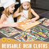 Swedish Dishcloths for Kitchen, 6-Pack Reusable Paper Towels with 3 Clips, Strong Absorbent Microfiber Towels