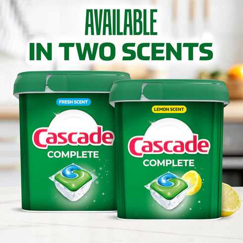 Pack, 100 Count Cascade Complete Dishwasher Detergent Pods Fresh Scent Value Powerful Dishwasher Pods for Sparkling