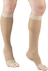 Truform Sheer Compression Stockings, 15-20 mmHg, Women's Knee High Length, Open Toe, 20 Denier, Nude, 2X-Large