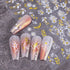 8 Sheets Gold Nail Stickers, Flower Nail Decals, 3D Self-Adhesive Leaf Nail Art Supplies for Women