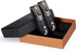 Cigar Lighter Triple Jet Flame Torch, Refillable Butane Lighter with Cigar Punch, 2 Pack, Charcoal