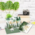 KTHONIOMANTE 24 Pack 6 7.9x5.9 Inches Green Forest Thank You Cards with Envelopes & Stickers - Watercolor Nature Blank