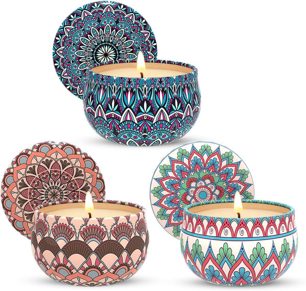 Haoson Set of 3 Scented Candles Gift Set for Women Home Decor, Decorative