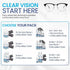 Pack 1x1oz, 1x2oz, 1x4oz, 1x8oz 4 Purity Eyeglass Cleaner Family - Multi-Size Lens Cleaner Kit - Bottles + Premium
