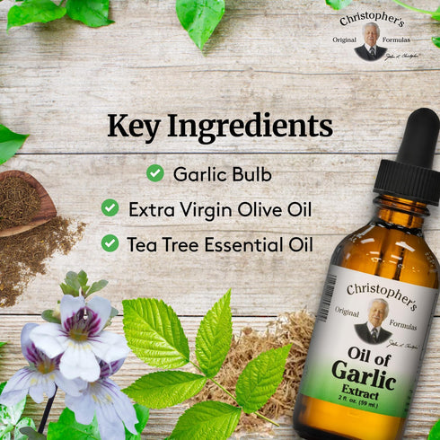Christopher's Original Formulas Oil of Garlic Extract, 2 Ounces, Premium Herbal Supplement
