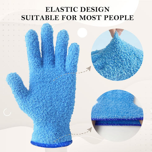 Evridwear Microfiber Plant Dusting Gloves - Reusable Leaf Cleaning Glove for Houseplants and Furniture