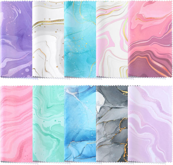Sinmoe 20 Pcs Microfiber Cleaning Cloth, Cute Marble Design Soft Gifts, Multicolor Glasses Cleaner Cloth for