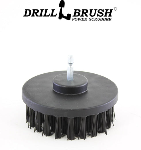 Ultra Stiff 4-Inch Electric Spin Scrubber - Industrial Cleaning Supplies for BBQ, Grates, Outdoor Deck