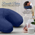 London Linens Pack of 4 Blue Premium Extra Thick 100% Cotton Flannel Massage Tables Face Cradle Covers