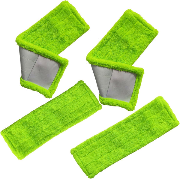 4pack Replacement Microfiber Hardwood Floor Mops, Compatible with 3M Scotch-Brite M-005 for Household Cleaning