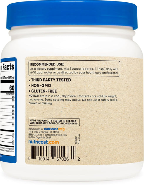 Nutricost Organic Maltodextrin Powder 1lb: Gluten Free, Non-GMO