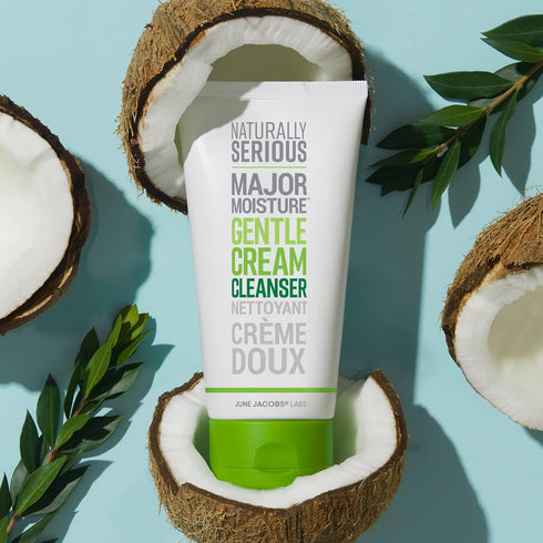Naturally Serious | Major Moisture Gentle Cream Cleanser, Hydrating Cleanser with Coconut Oil, Makeup-Removing Cleanser, Vegetarian Skincare, Cruelty-Free Skincare