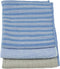 Unger Microfiber Variety-Pack All-Purpose Cloths, Blue/Blue Strip/Beige, 12" x 12" (3 Pack)