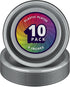 DecorRack 10 Large Plastic Dinner Plates, 9 inch Disposable Tableware for Kids Birthday Party, Silver