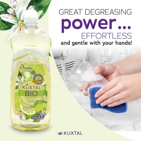 Liquid Dish Soap 3-Pack, Biodegradable & Eco-Friendly, Deep Cleaning Power, Gentle on Hands, Citrus Scent