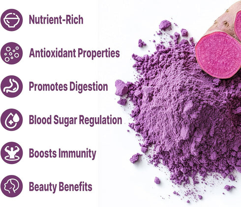 UNLEASH'D ORGANIC 16 oz 100% Organic Purple Potato Powder Pure Natural Superfood, Rich in Antioxidants & Plant