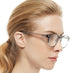 OCCI CHIARI Lightweight Designer Acetate Frame, Stylish Reading Glasses for Women, Black, 3.0