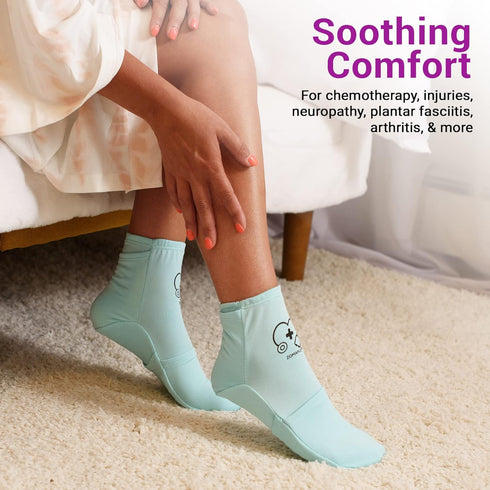 Zomaple Cold Therapy Socks for Women - Ice Pack Cooling Socks for Plantar Fasciitis, Neuropathy, Chemotherapy Recovery,