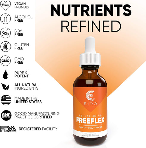 EIRO FREEFLEX Herbal Joint Supplement, Turmeric Root, Curcumin, Boswellia, and Black Pepper.