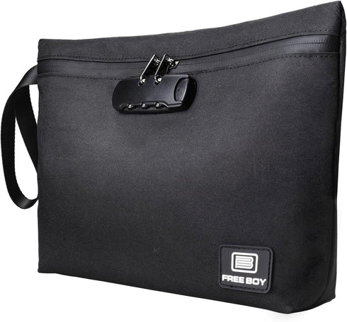 Free Boy Smell Proof Bags 11.8"x8.6" Durable Odor Proof Stash Bag with Combination Lock