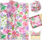 Whaline 100Pcs Floral Tissue Paper, Watercolor Flower Gift Wrapping Paper for Home and Party Gift Wrap
