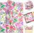 Whaline 100Pcs Floral Tissue Paper, Watercolor Flower Gift Wrapping Paper for Home and Party Gift Wrap