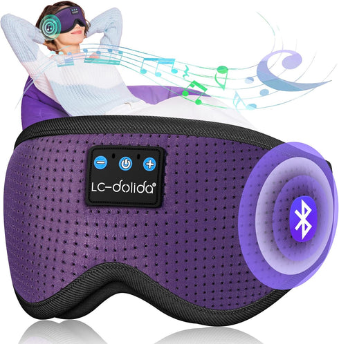 LC-dolida Sleep Mask with Bluetooth Headphones Bluetooth Sleep Mask Sleep Headphones,3D Eye