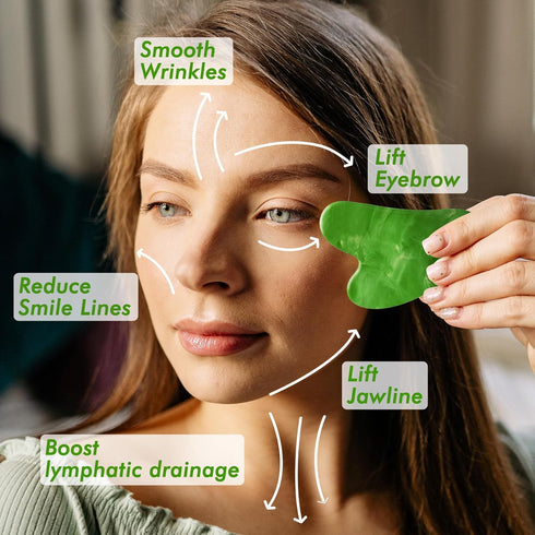 Ice Roller for Face, Gua Sha Facial Tools for Skin Care, Self Facial Massage Tools for Wrinkles and Puffiness