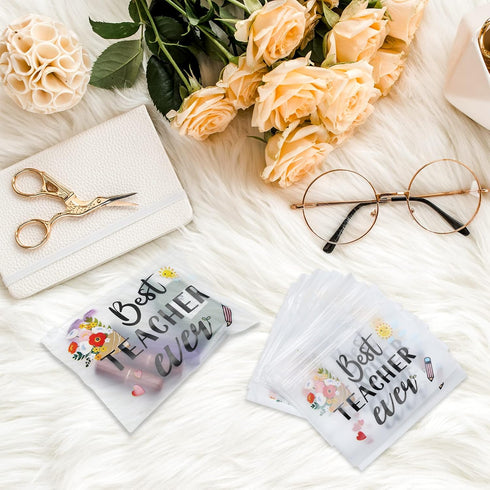 Cunno 60 Pcs Teacher Appreciation Gifts, Small Waterproof Makeup Pouch, Thank You Gifts for Best Teacher