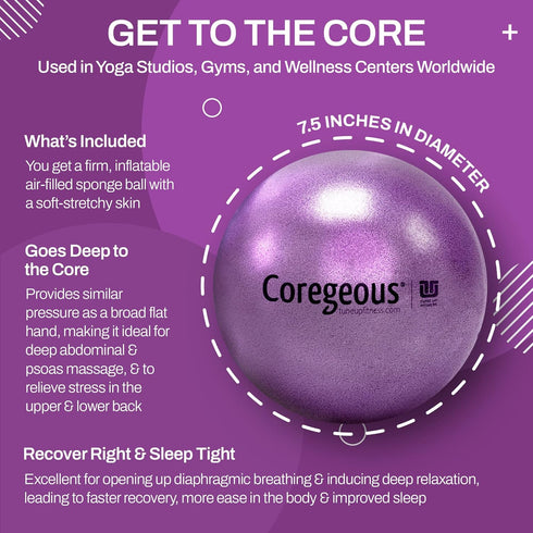Tune Up Fitness – Coregeous Ball | Psoas Release Tool for Abdominal, Belly & Lower Back Relief
