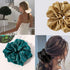 Ivyu Silk Scrunchies Satin Hair Ties for Women - 4 Pcs Oversize Soft Big Scrunchies for Hair Gift for Girls