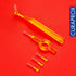 Curaprox CPS 09 Prime Start Interdental Brushes Set, 5 Brushes + 2 Holders, 0.9 mm Diameter, Yellow for Effective