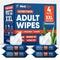 MedStar Adult Wipes for Elderly 4 Pack - Extra Large Extra Thick No-Rinse