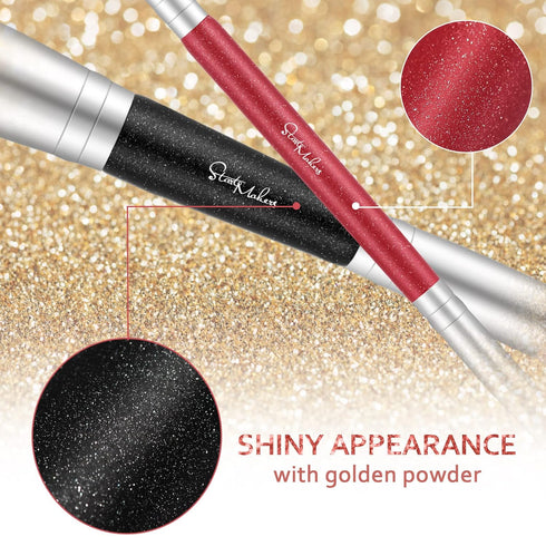 Makeup Brushes Dual-ended Foundation Brush - START MAKERS 2-in-1 Concealer and Eyeshadow Brush for Liquid and Powder