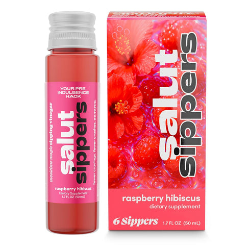 Salut Raspberry Sipping Vinegar with The Mother - Hibiscus Functional Vinegar for Pre-Meal