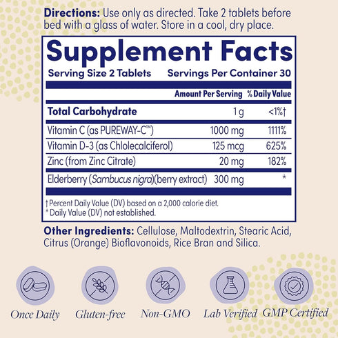 Immunity Immune 1000mg D-3, 60 30 Zand Super C+ with Elderberry, All Day Support, PureWay-C Vitamin C Plus Zinc