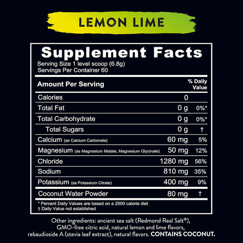 REDMOND Re-Lyte Electrolyte Drink Mix, Lemon Lime