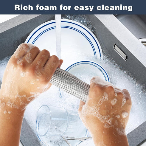 10 Pack Double Layer Non-Scratch Wire Dishcloth for Wet and Dry, Reusable Steel Wool Scrubber for Kitchen Cleaning