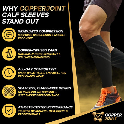 Calf Compression Sleeve for Men & Women, Leg Compression for Shin Splint Relief, Medium