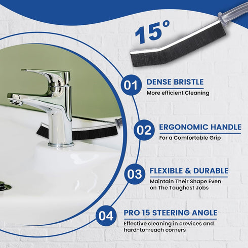 WANTO 7Pcs Crevice Cleaning Brush, Multifunctional Cleaning Brush Scrub Brush,Toilet Brush,Used in Narrow Corner Tight