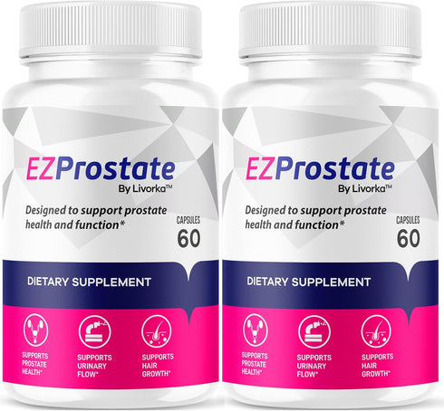 LIVORKA (2 Pack) EZ Prostate Supplement, EZ Prostate Capsules, EZ Prostate Pills, EZ